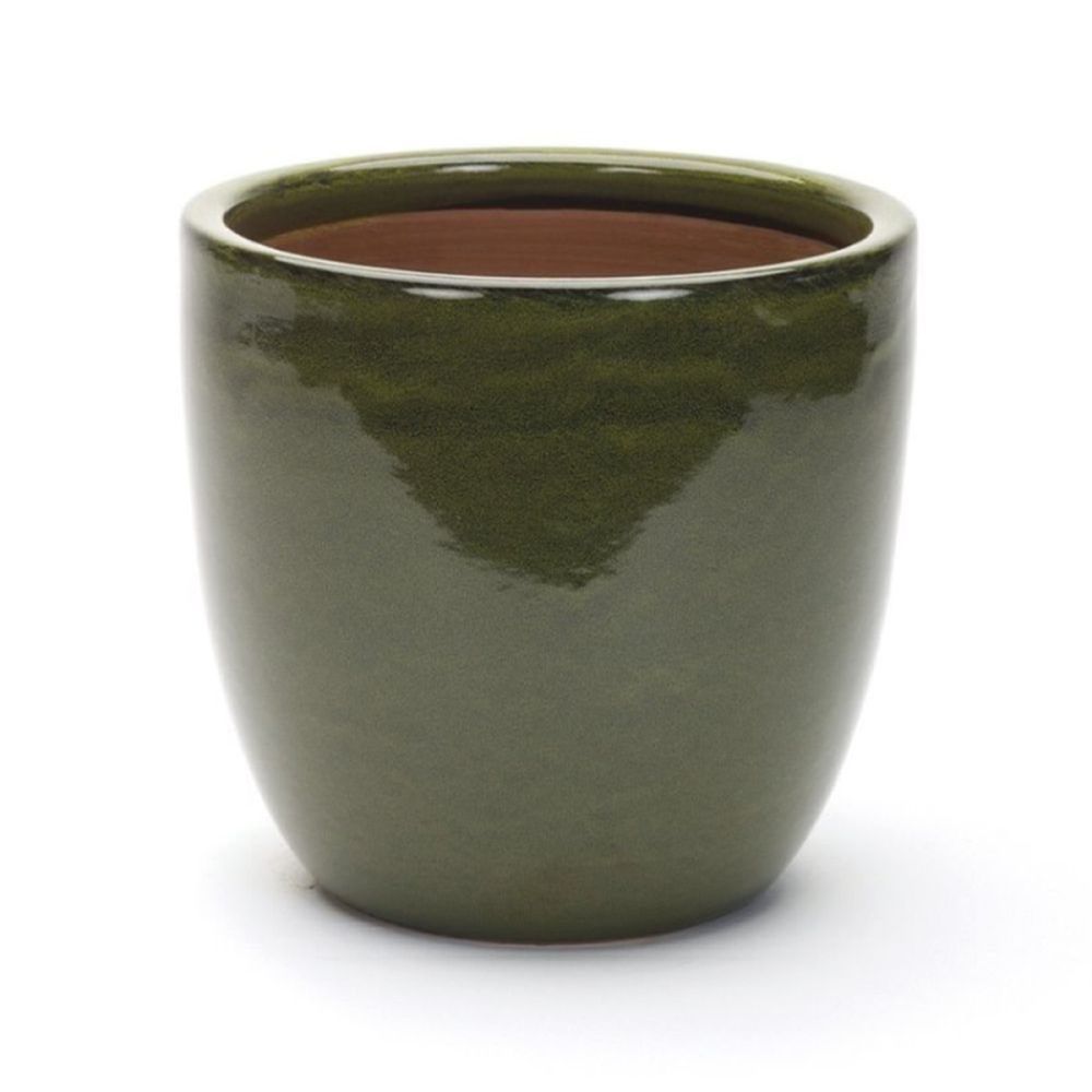 Cambridge Glazed Egg Pot 26cm Outdoor Pots & Planters Blackbrooks Garden Centres